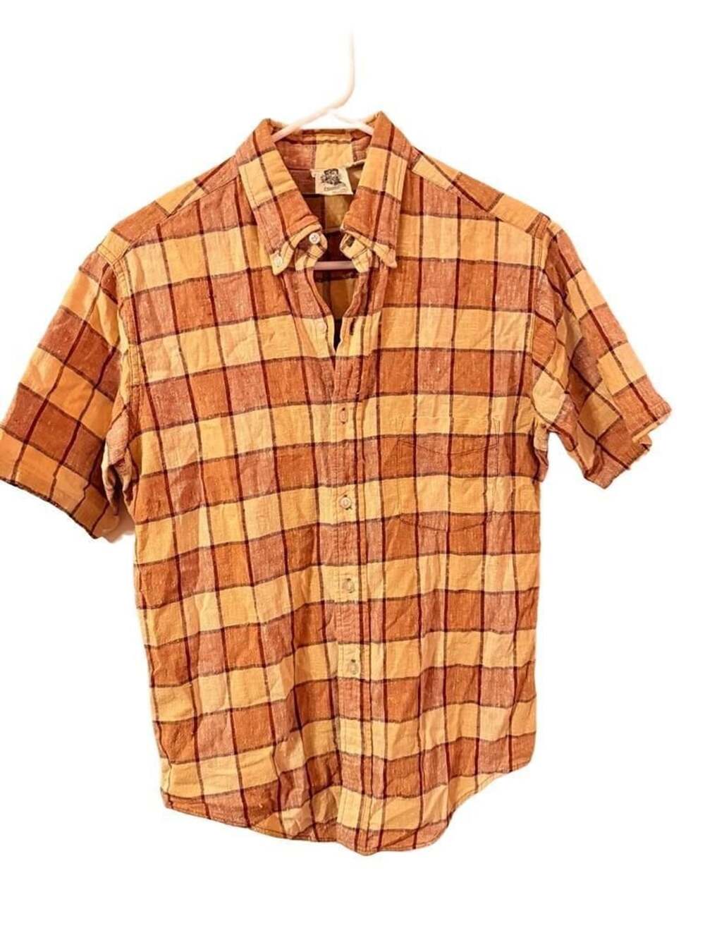 Vintage Kennington Ltd. California Short Sleeve Plaid Button Down Shirt